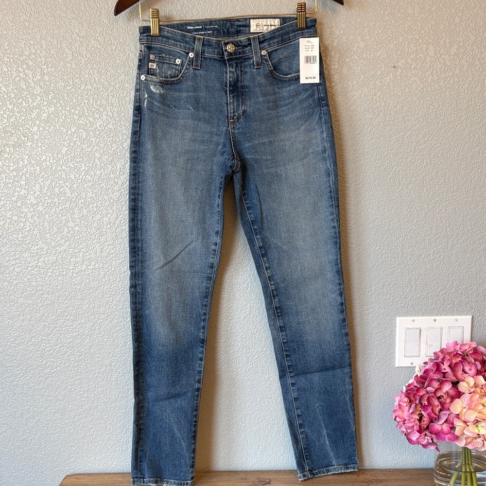 Ag Adriano Goldschmied Women's Straight Leg Jeans in Blue